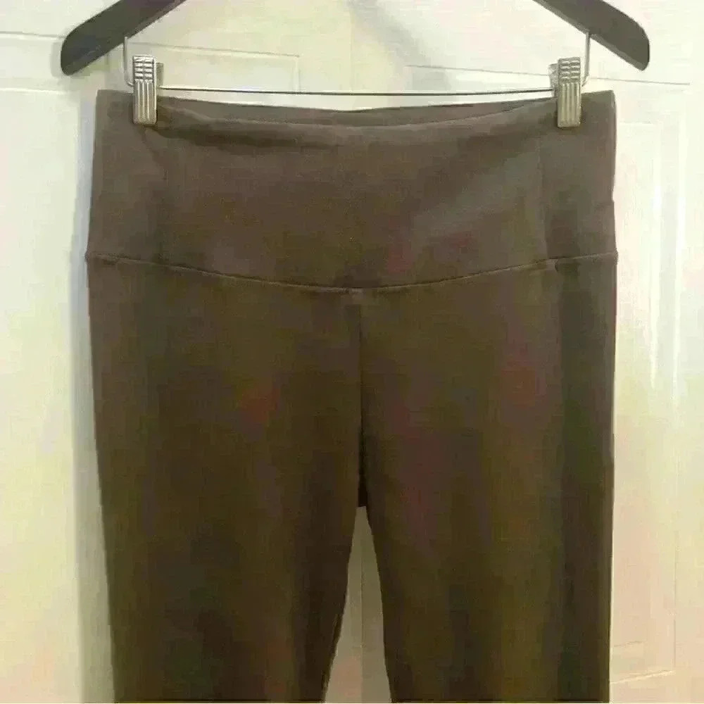 Hilary Radley  Legging Pull On Stretch Faux Suede High Waist Brown - Picture 4 of 10